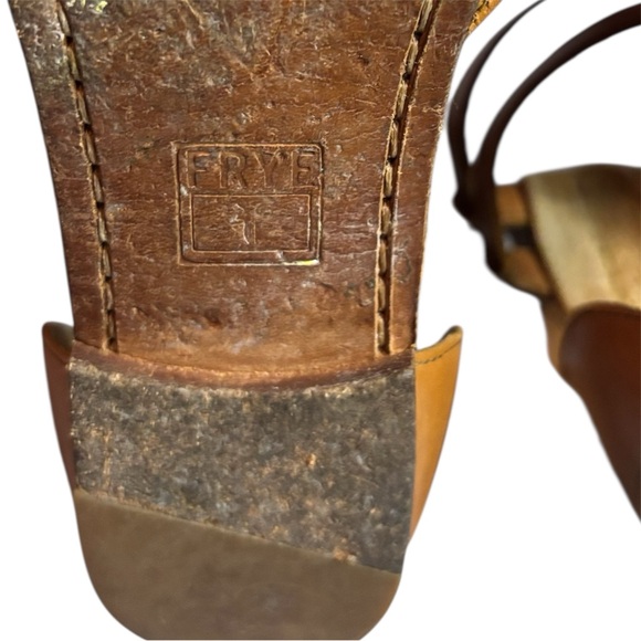 Frye Tan Leather Carson Knotted Strap Ballet Flat - Picture 5 of 5